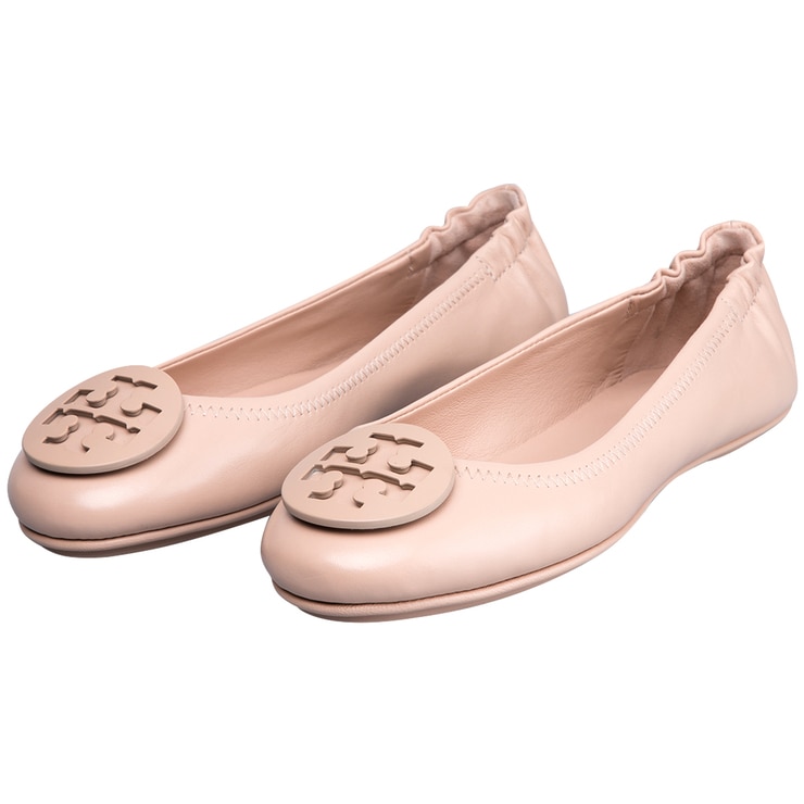 Tory Burch Women's Minnie Travel Ballet Flat Sand | Costco Australia