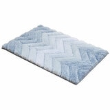 Riviera Homes Chevron Bath Mat 2 Pack New Blue