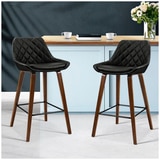 Artiss Black Ezio Barstool 2 Piece