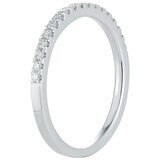 Platinum 0.20ctw Diamond Single Row Ring