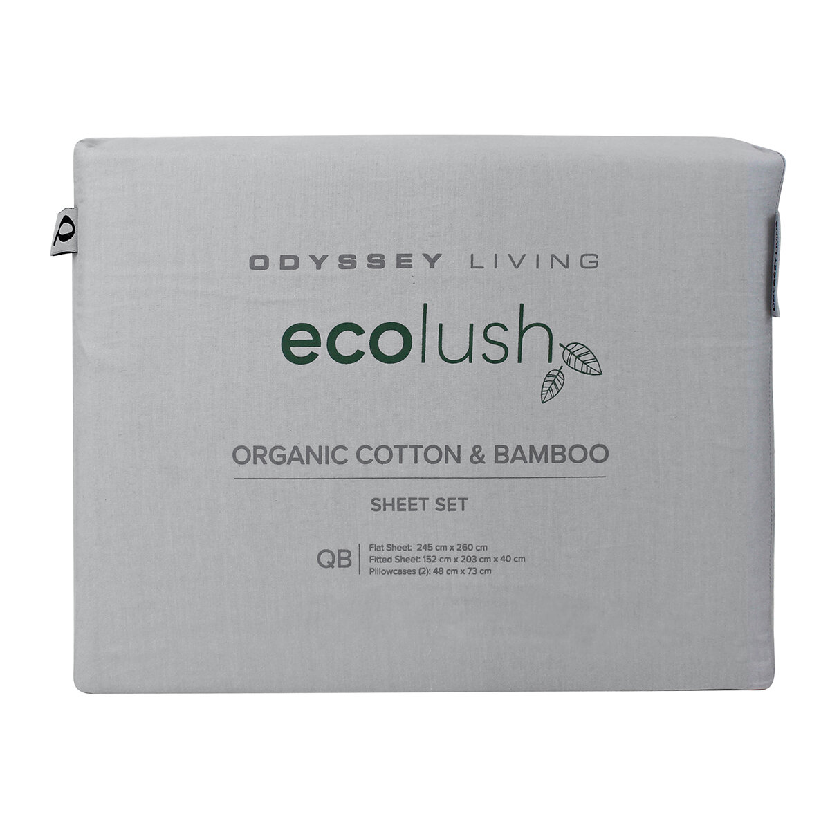 Odyssey Living Eco Lush Organic Cotton and Bamboo King Sheet Set Night Silver