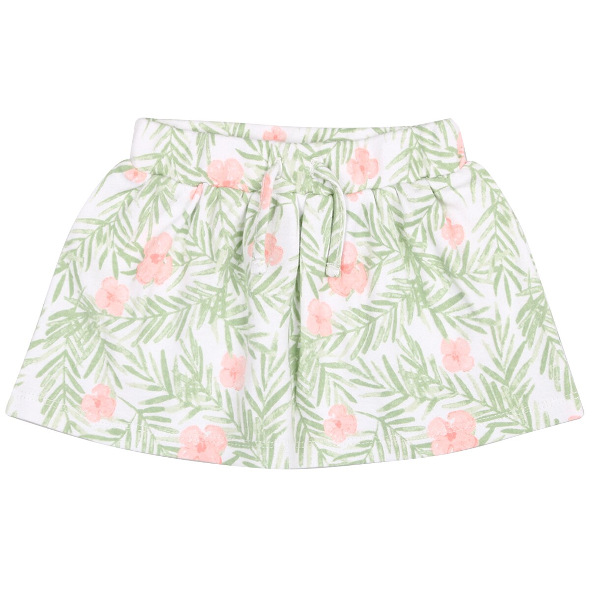 Peanut Shell 2pc Baby Set - Green Onsie/Print Skirt