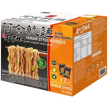 A-Sha Tainan Style Noodles Original 12 x 95g