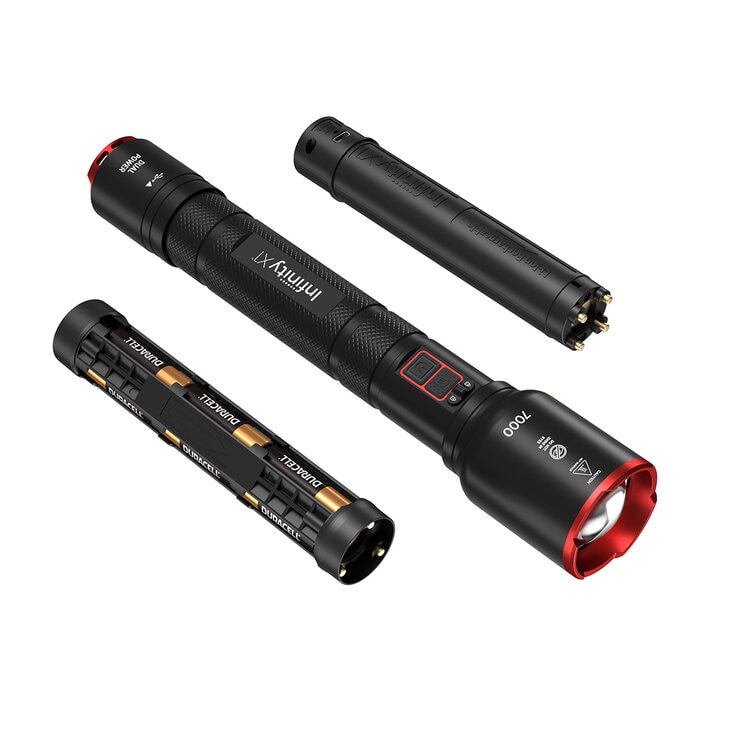 Infinity X1 7000 Lumen Dual Power Rechargeable Flashlight 1806405