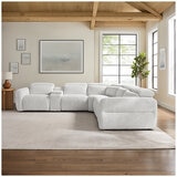 Aiden & Ivy Fabric Power Reclining Sectional With Power Headrests