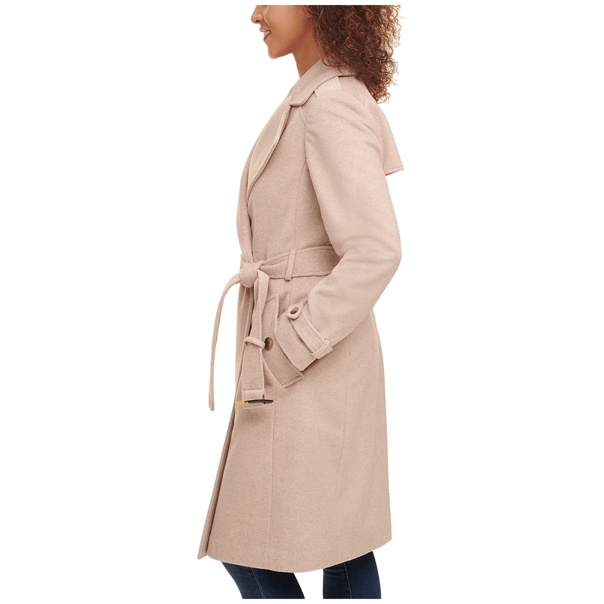 DKNY Wool Coat Bone