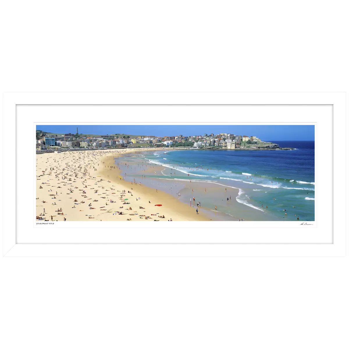 Ken Duncan 30 Bondi Beach, NSW Framed Print White