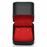 18K Yellow Gold Diamond Cut Ball Stud Earrings