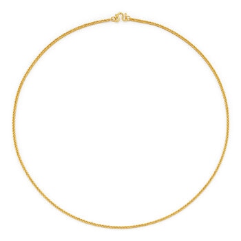 24KT Yellow Gold ABC Bullion Foxtail Chain Necklace