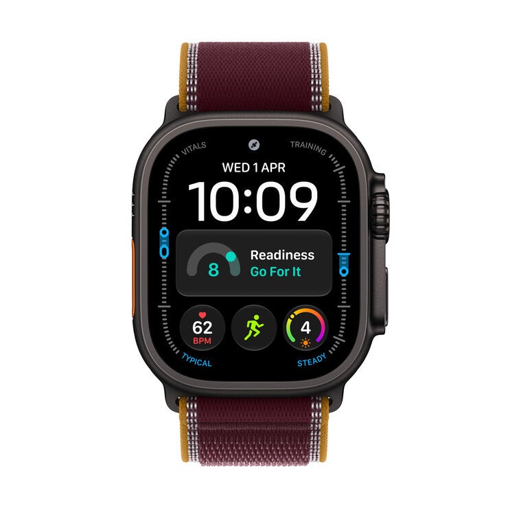 Apple Watch Ultra 4 GPS + Cellular 49mm Black Titanium Case with Burgundy Trail Loop Apple Watch Ultra 4 GPS + Cellular 49mm Black Titanium Case with Burgundy Trail Loop