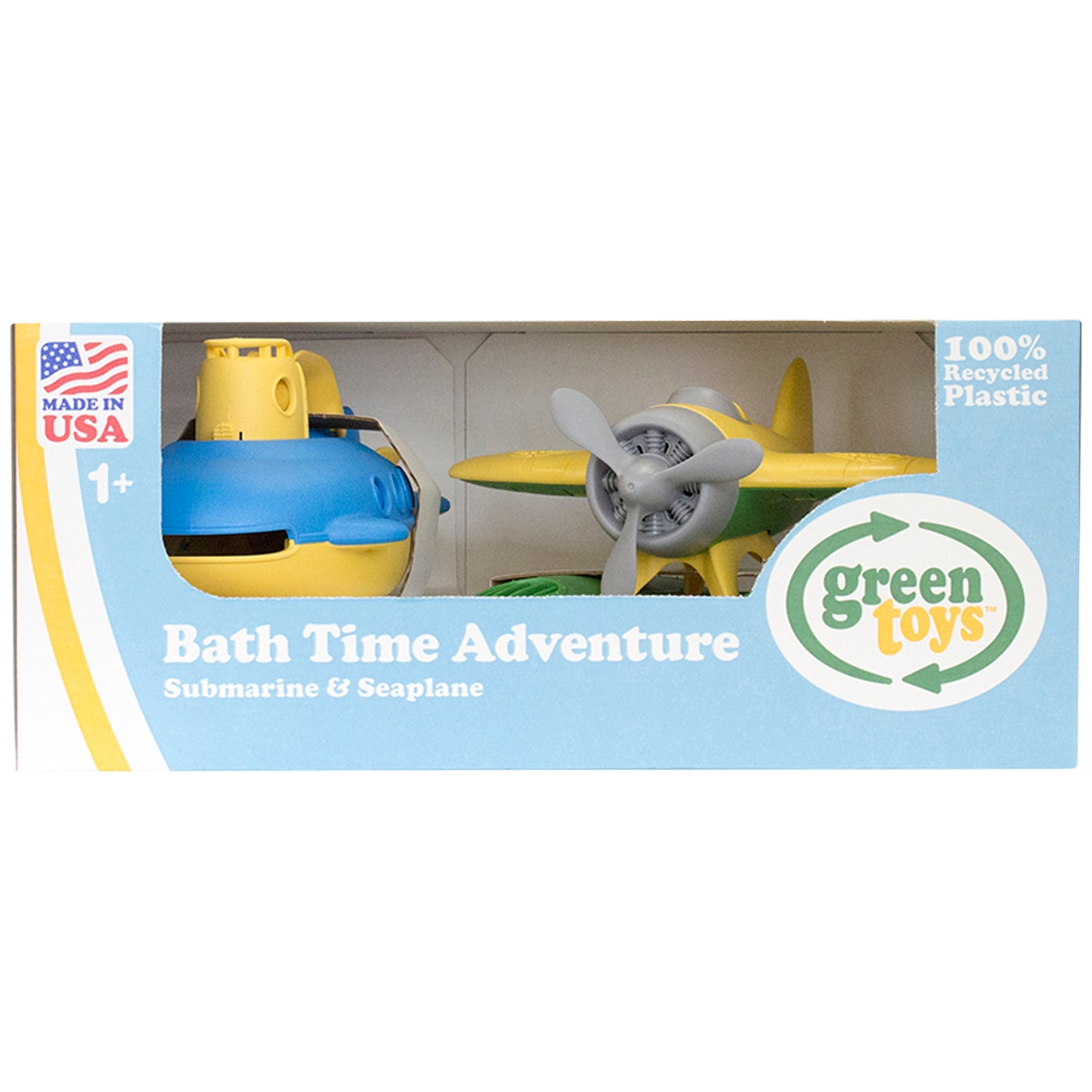 Green Toys Bath Time Adventure Toys Seaplane & Submarine