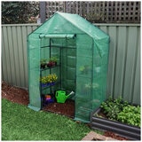 Greenlife Walk-in Greenhouse 2 Tier Twin Pack with PE Cover 195 x 143 x 73cm