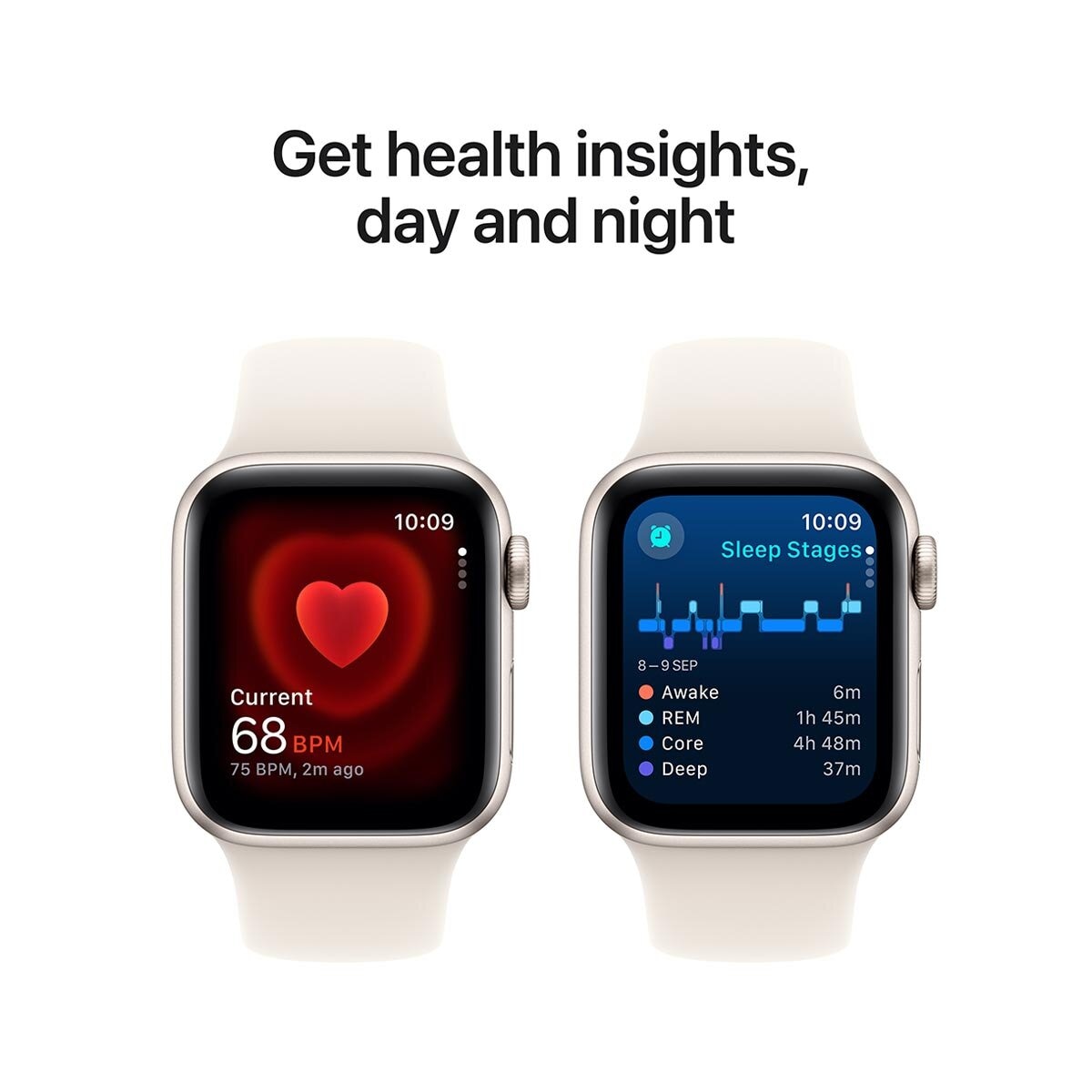 Apple Watch SE GPS 40mm Starlight Aluminium Case With Starlight Sport Band S/M