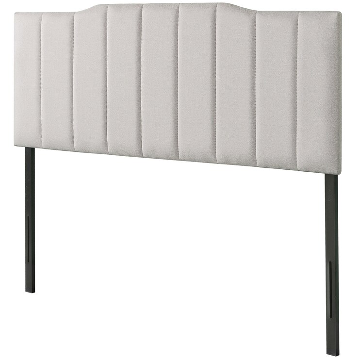 Blackstone Upholstered Channel Stitched Headboard King Light Grey
