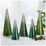 LED Glass Trees Green