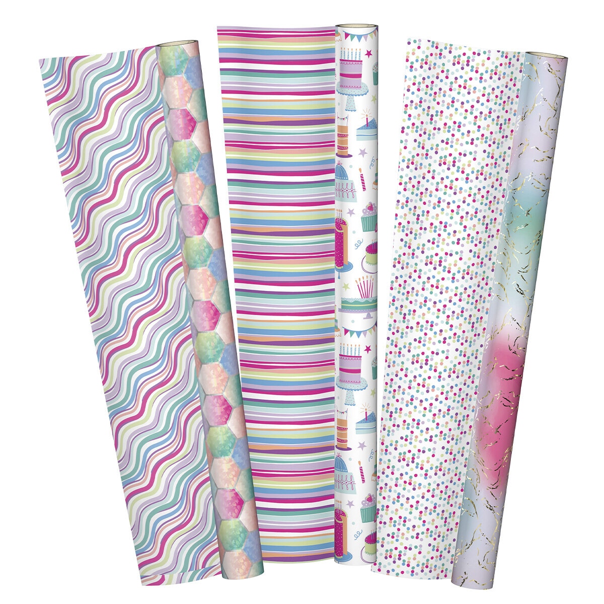 Ks Spring Reversible Trio Gift Wrap