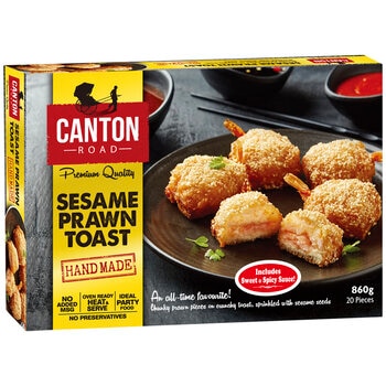 Canton Road Sesame Prawn Toast 20 Pack 860g