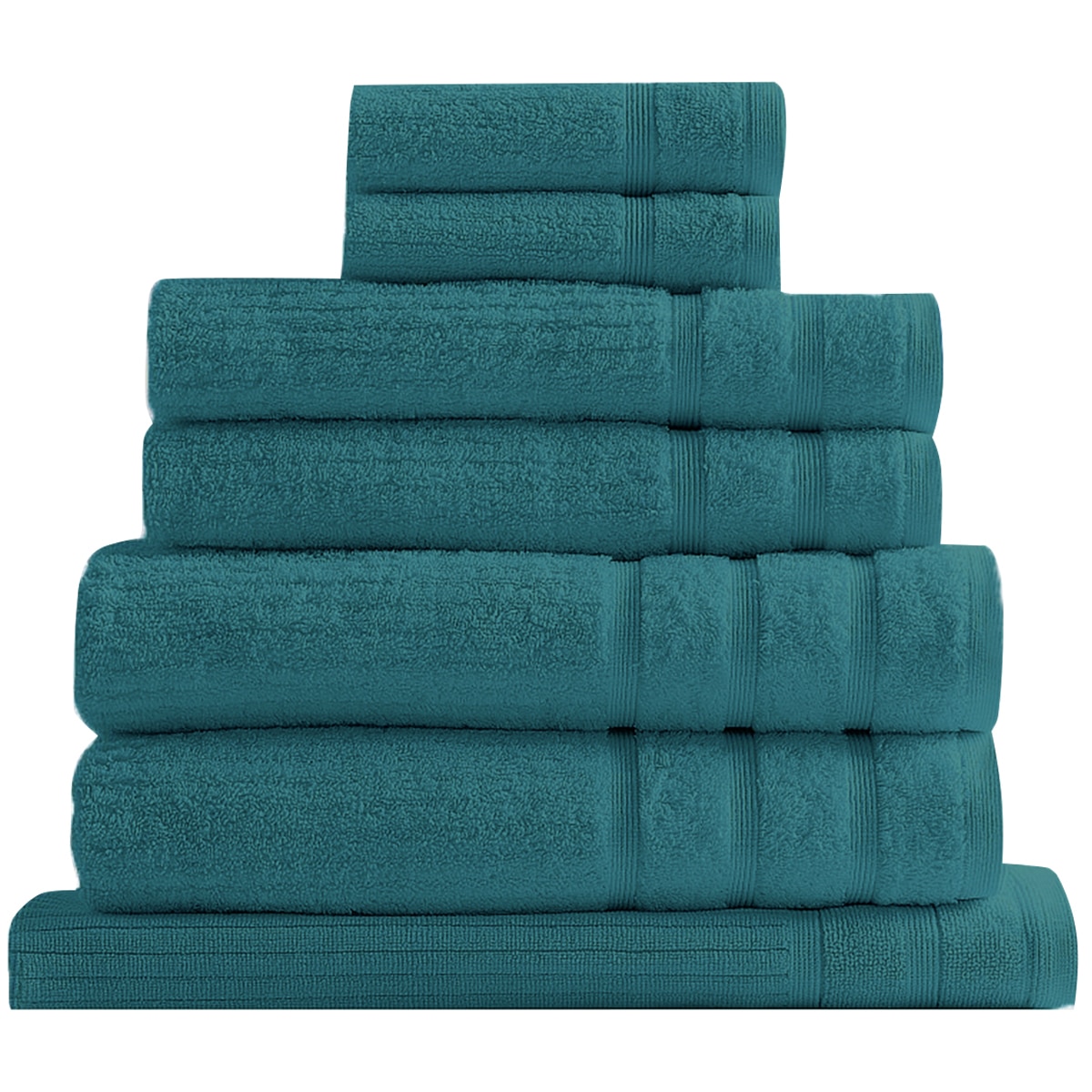 Bdirect Royal Comfort Eden 600GSM 100% Cotton 8 Piece Towel Pack - Turquoise