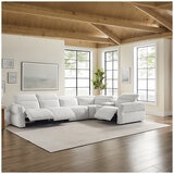 Aiden & Ivy Fabric Power Reclining Sectional With Power Headrests