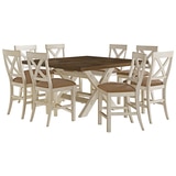 Bayside Furnishings 9 piece Square Counter Height Dining Set