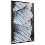 Cafe Lighting and Living Falling Rain Blues Enhanced Canvas Print BlueBlack