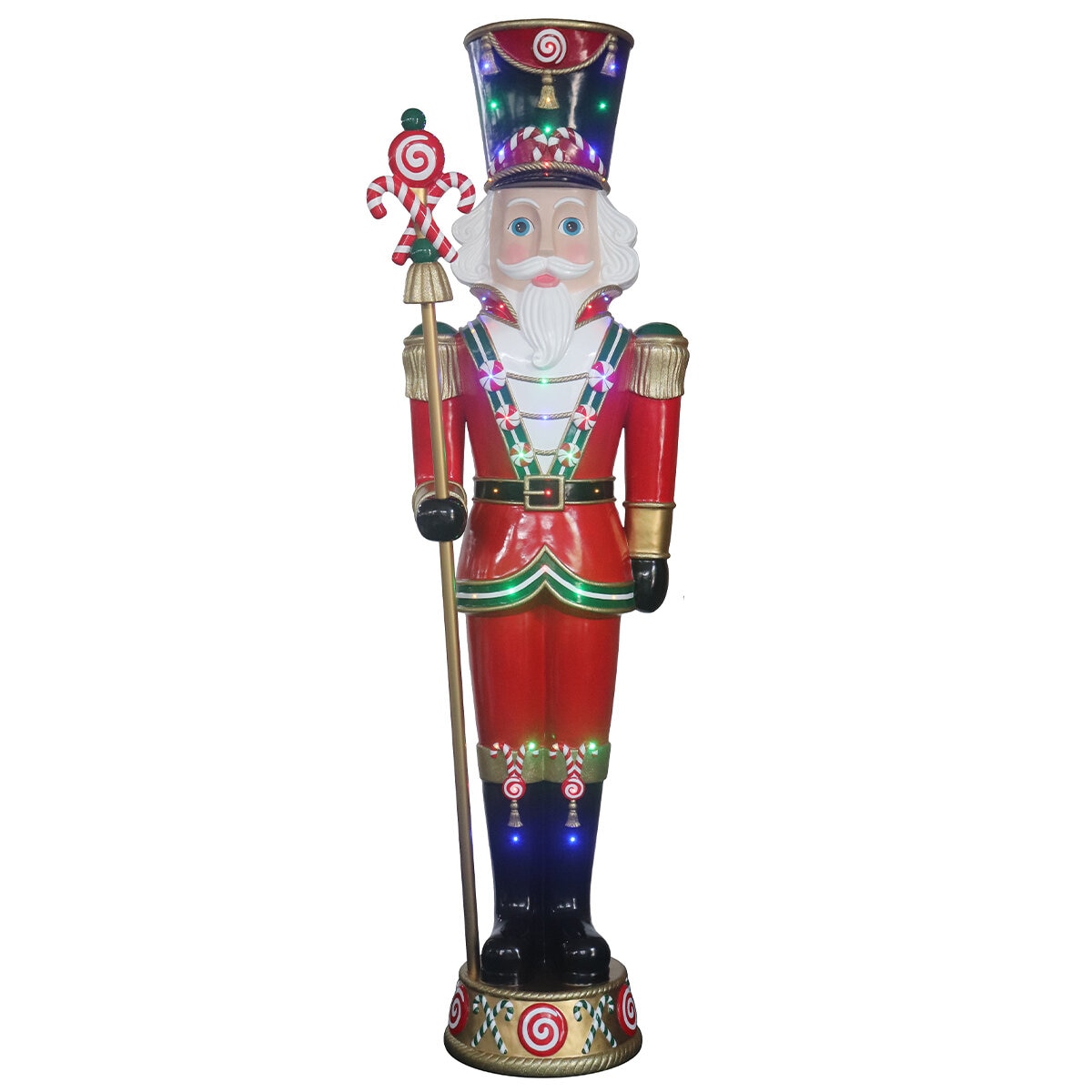Pre-lit Carved Nutcracker 243.8cm