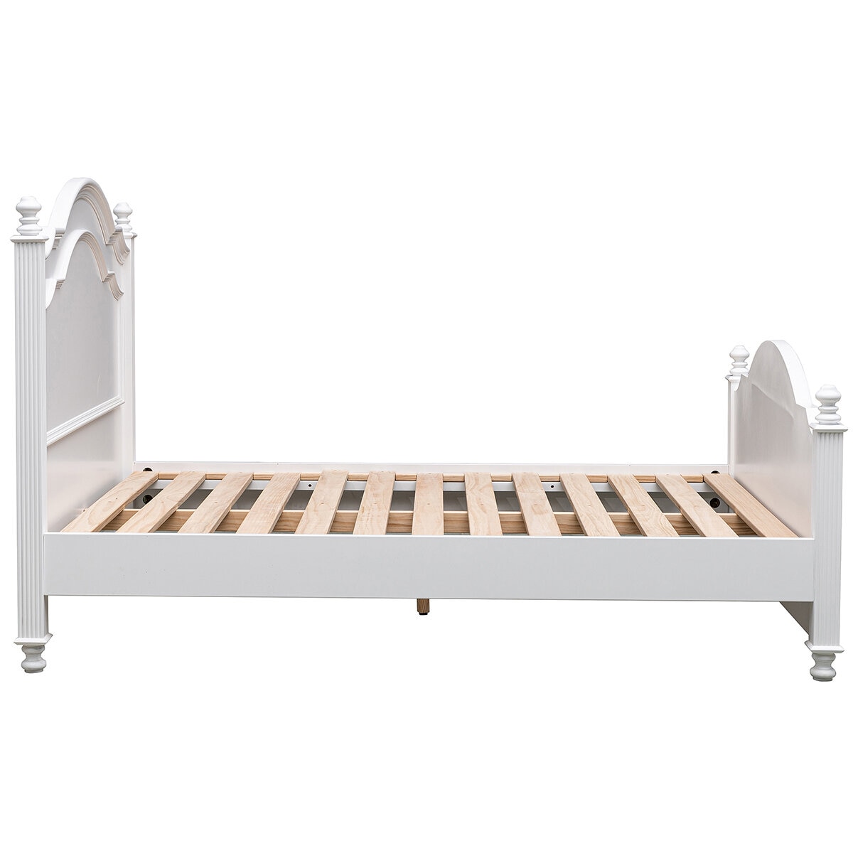 Moran Cassis Queen Bed with Encasement and Slats White