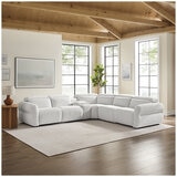Aiden & Ivy Fabric Power Reclining Sectional With Power Headrests
