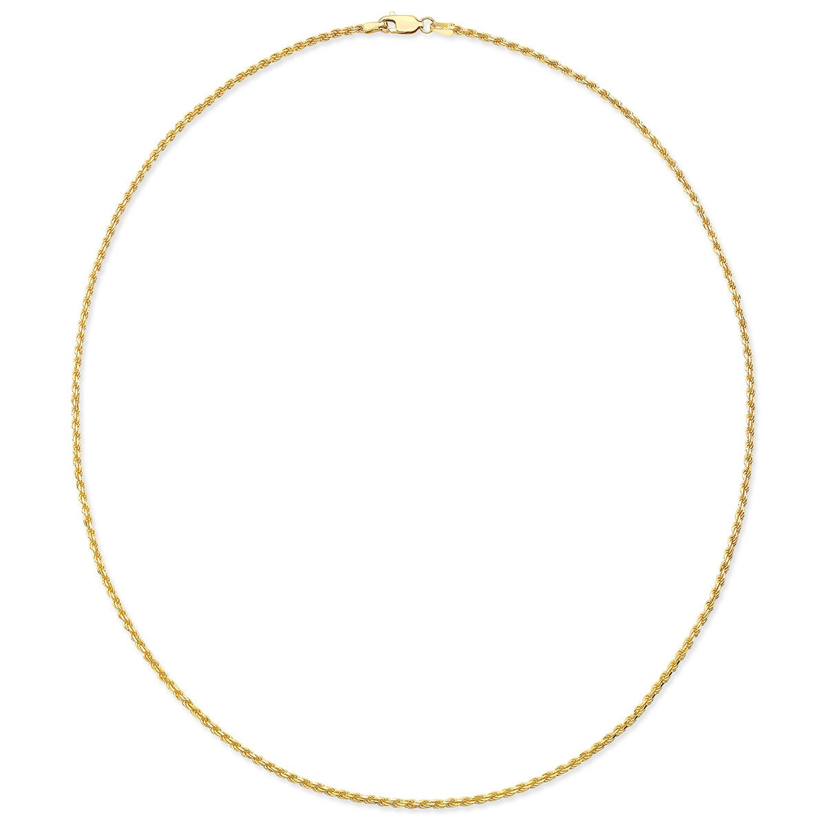 18KT Yellow Gold Turned Link Chain