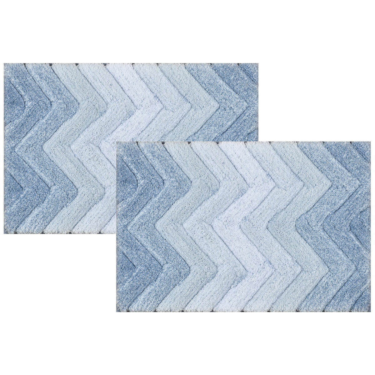 Riviera Homes Chevron Bath Mat 2 Pack