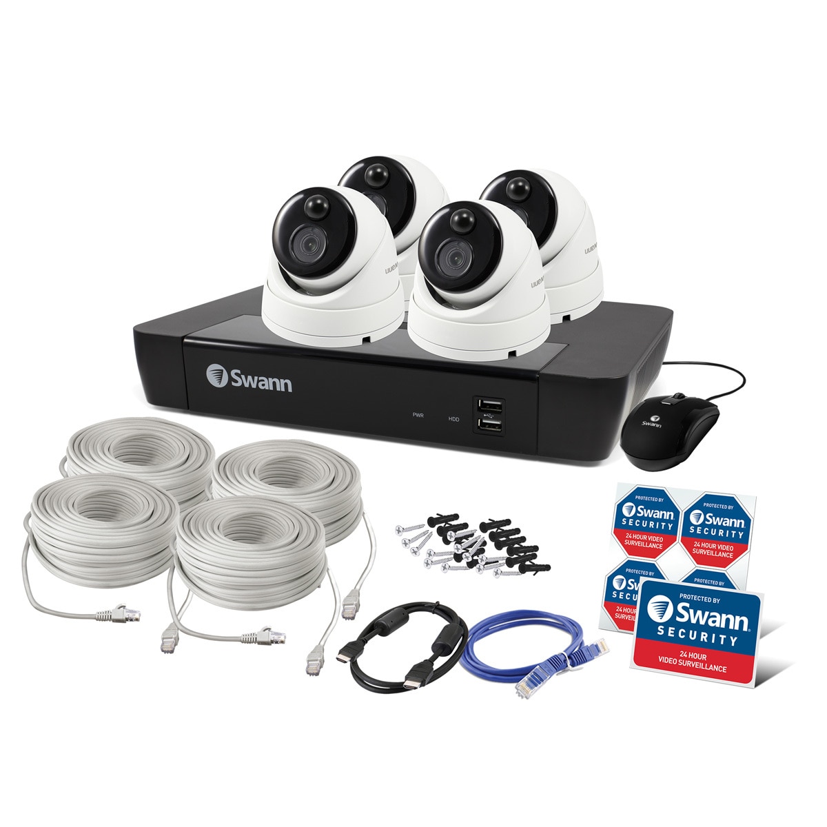 Swann 4 Camera 8 Channel Security System 4K Ultra HD NVR-8580 with 2TB HDD SWNVK-886804D-AU