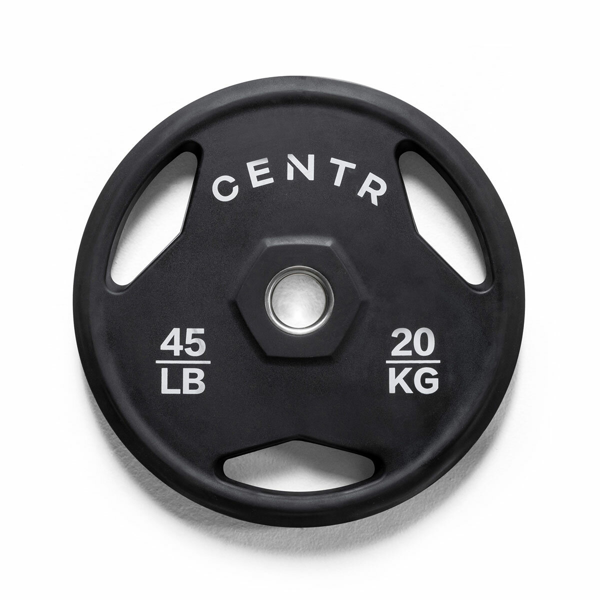 Centr 136kg Rubber Olympic Weight Set With Bar