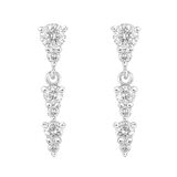 18KT White Gold 0.38ctw Diamond Dangle Earrings/