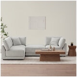 Aiden & Ivy 4 Piece Fabric Modular Sofa With 2 Pillows