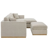 Henredon 4-Piece Fabric Sectional With Ottoman