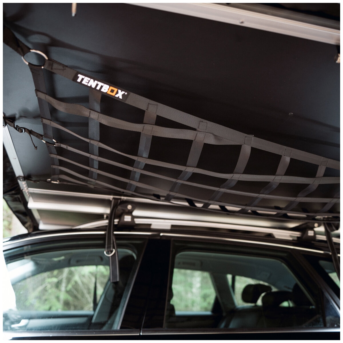 TentBox Lite XL on a car - Slate Grey