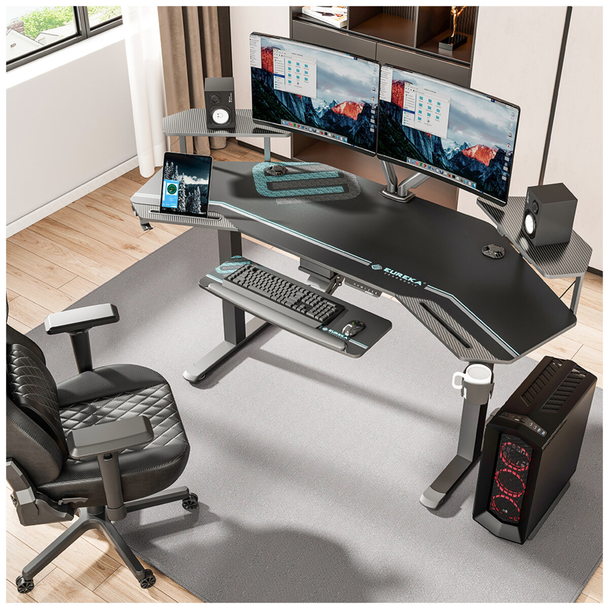 Onex Eureka Gc08 Studio Electric Standing Desk With Keyboard
