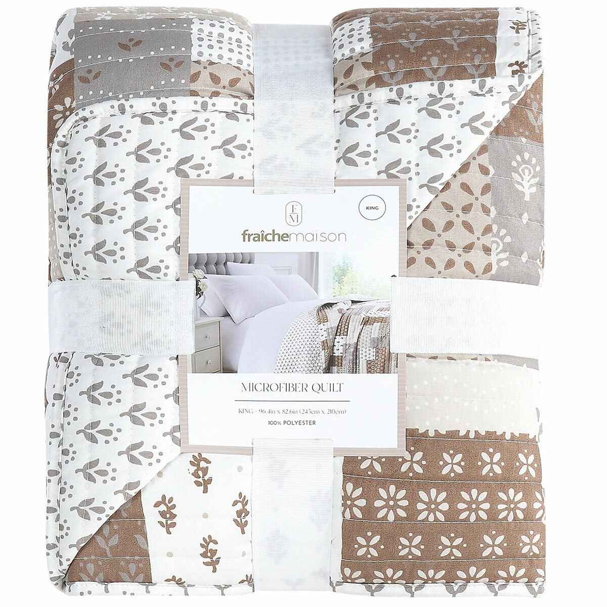 Fraiche Maison Microfibre Quilt King Patchwork