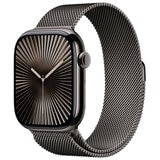 Apple Watch Series 10 GPS + Cellular 42mm Slate Titanium Case With Slate Milanese Loop