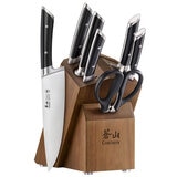 Cangshan Rainer Series Knife Block 8 Piece Set Black