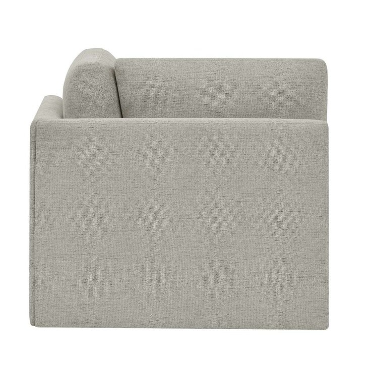 Thomasville 6PC Fabric Modular Sectional with Ottoman Light Grey
