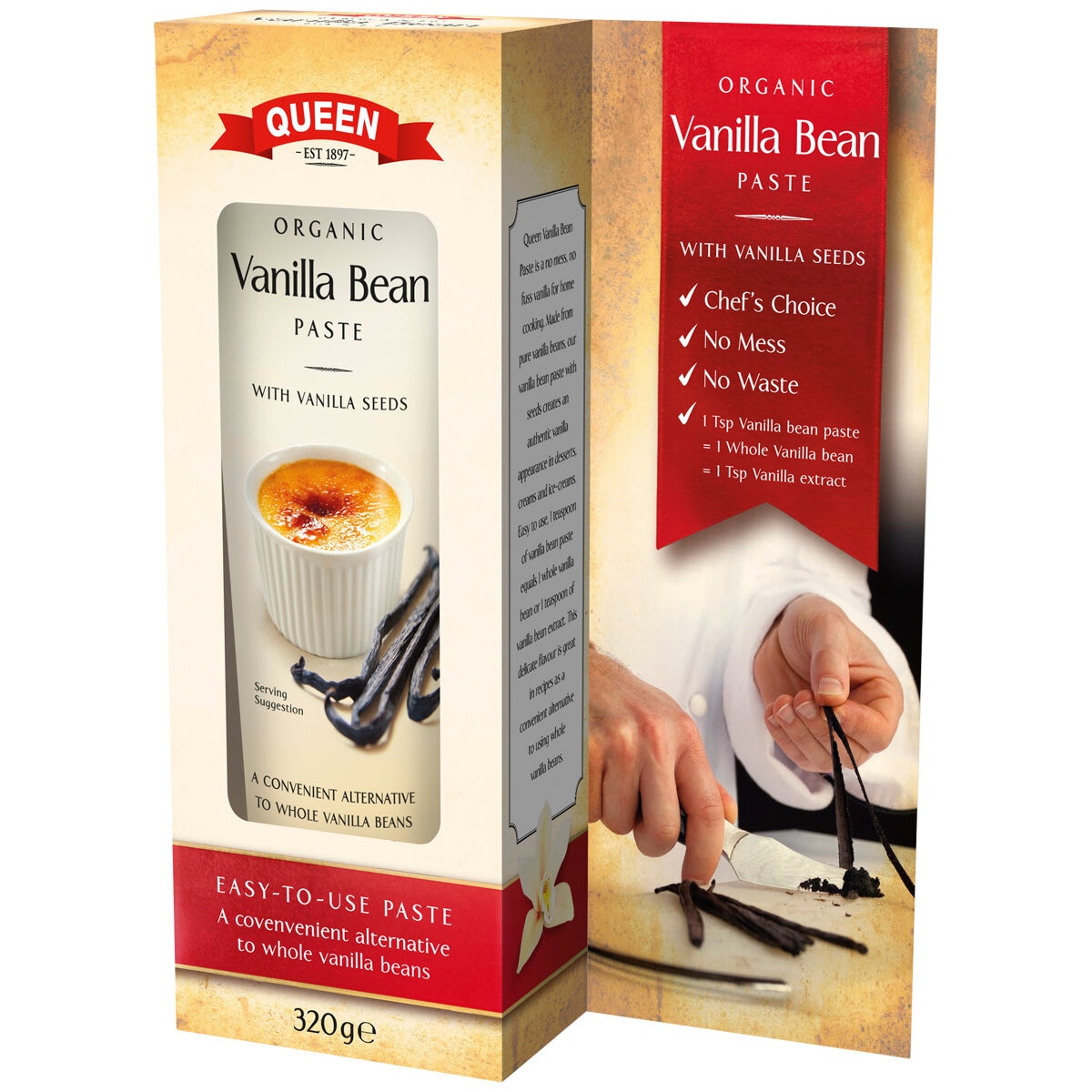 Queen Organic Vanilla Bean Paste 320g