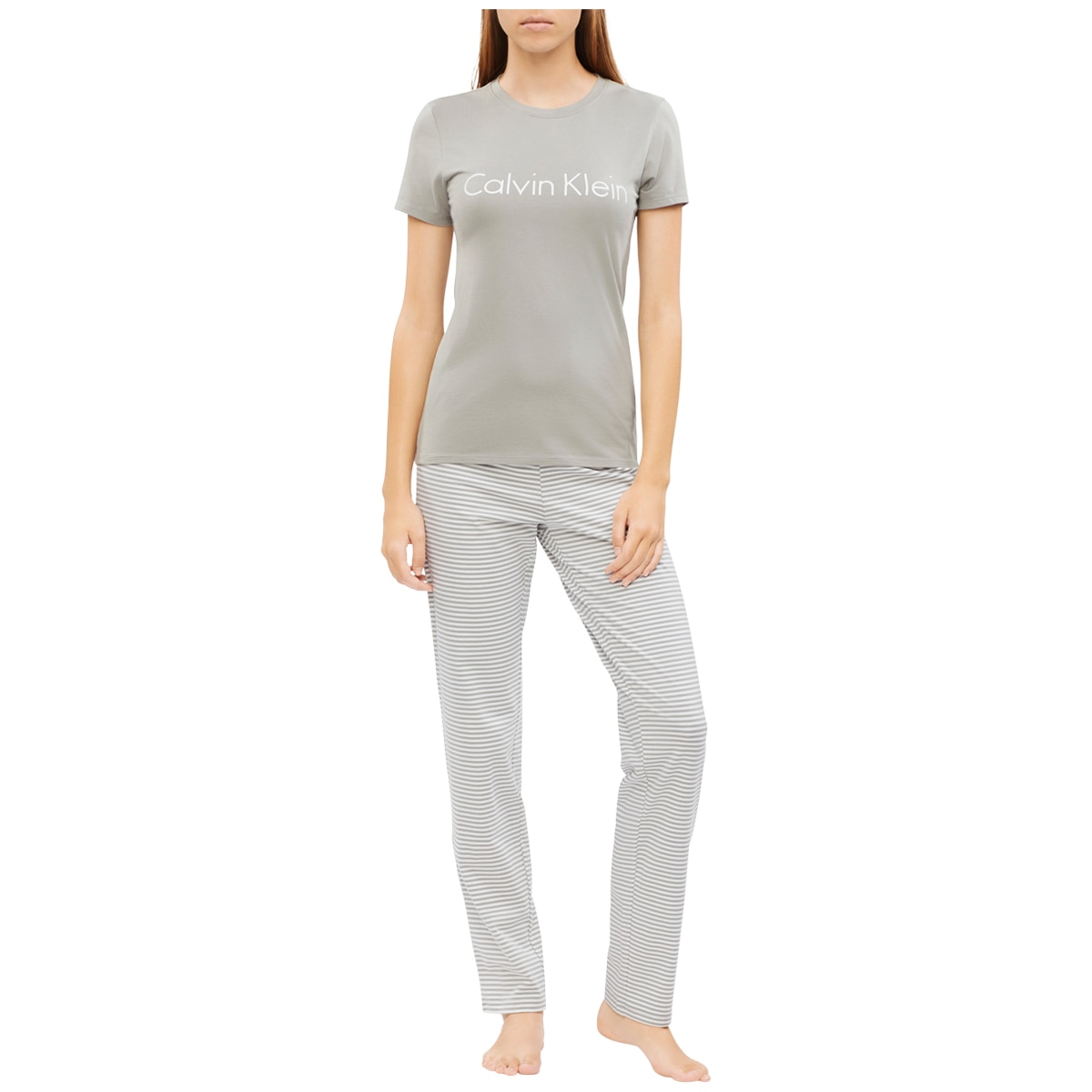 Calvin Klein 2 Piece Women's PJ Set - Soft Stripe