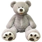 Giant Teddy Bear 89cm 53 inch Light Grey