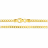 18KT Yellow Gold Diamond Cut Flat Curb Chain