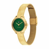 Tommy Hilfiger Demi Ionic Plated Thin Gold Steel Green Dial Women's Watch 1782812
