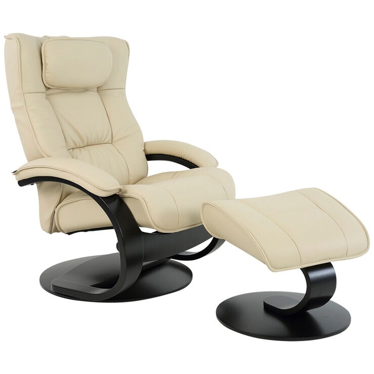 Moran Fjords Regent C-Base Large Chair and Ottoman Vanilla Moran Fjords Regent C-Base Large Chair and Ottoman Vanilla