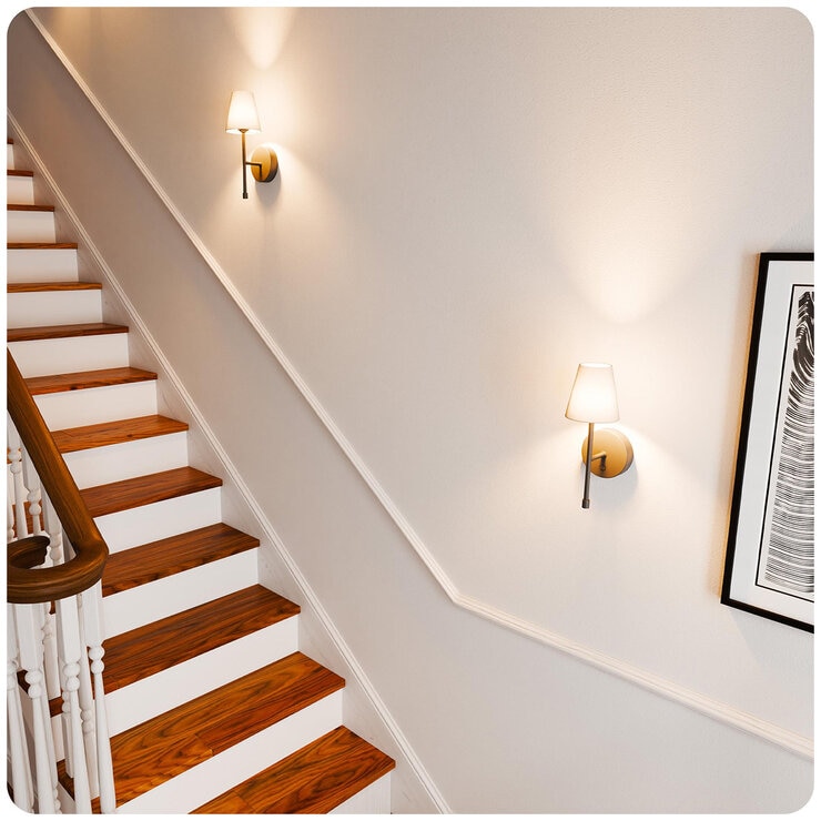 Globe LED Wall Sconce Wireless 2 Pack