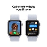 Apple Watch SE GPS + Cellular 44mm Silver Aluminium Case With Blue Cloud Sport Loop