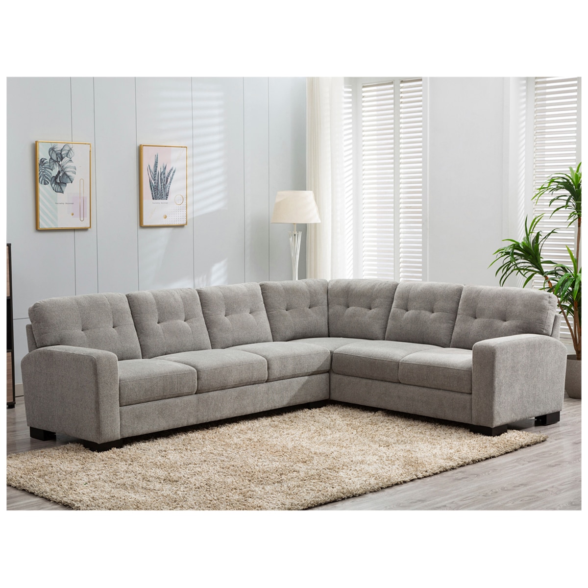 Zoy Fabric Sectional Loveseat with Corner Costco Australia